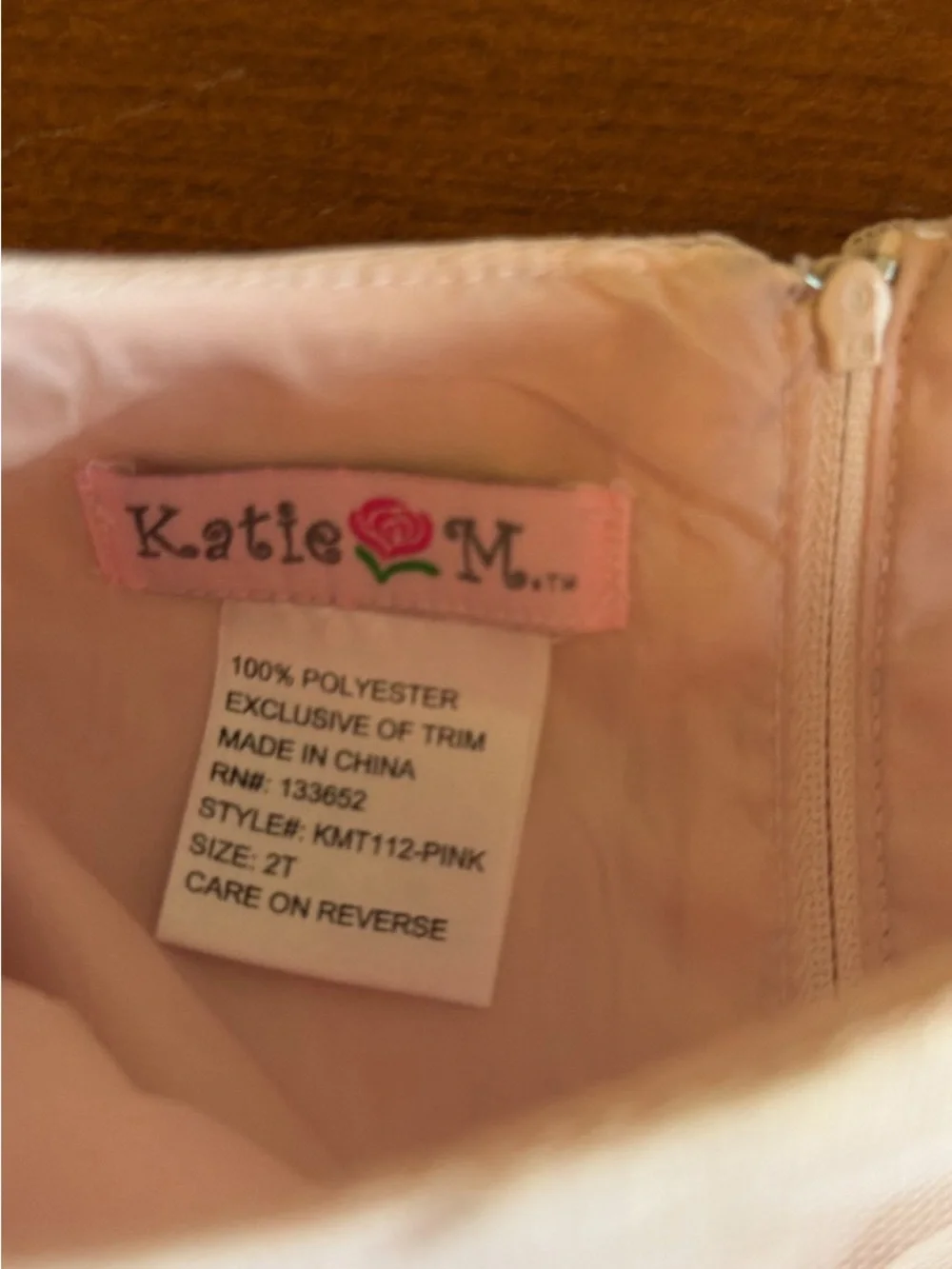 Pink Embroidered Dress Size 2T